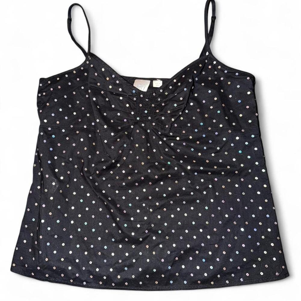 y2k dkny sequin cami top